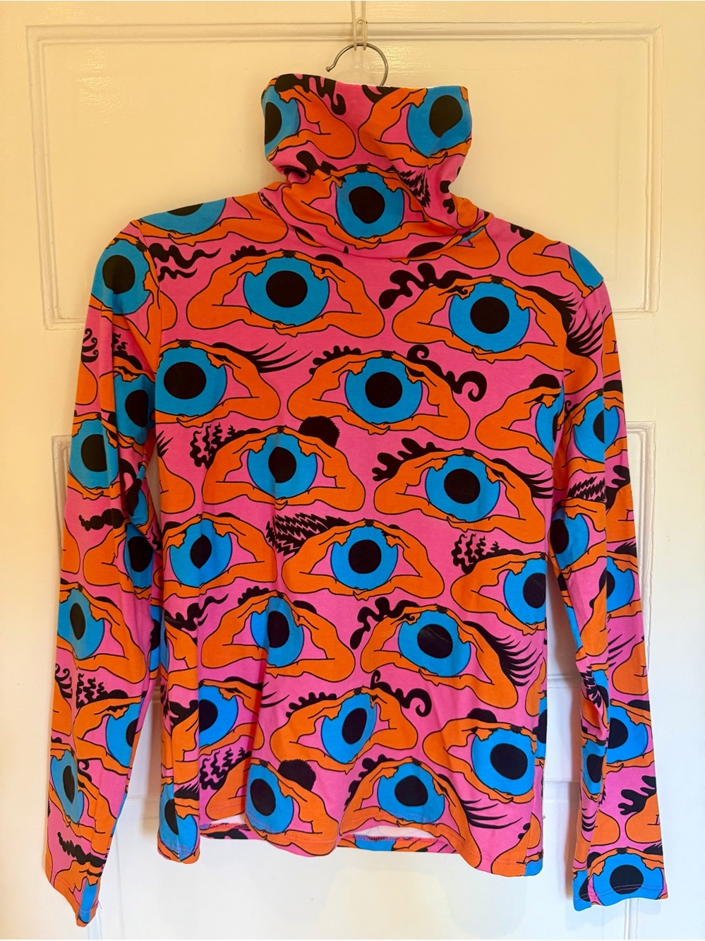 NWT Nooworks Psychedelic Eyes Turtleneck Top [Medium]